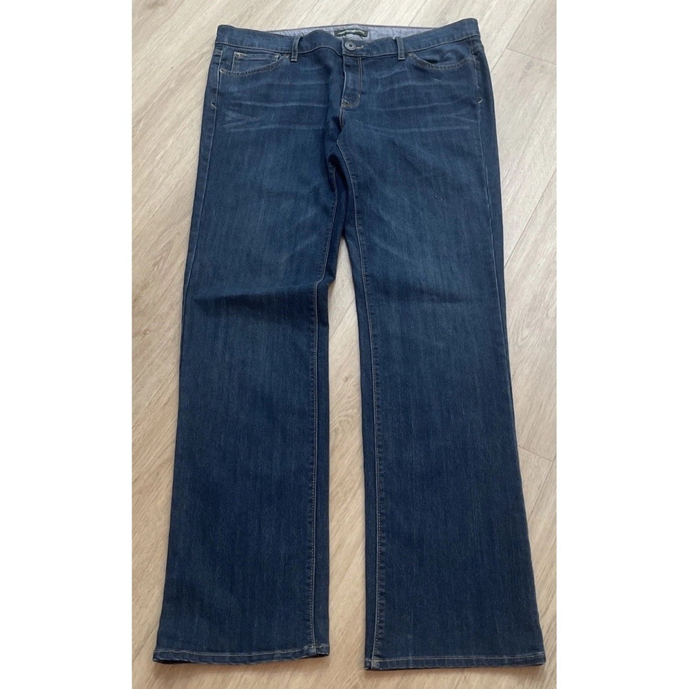 Eddie Bauer Women's 12/31 Denim Jeans Blue Straight Dark Wash‎